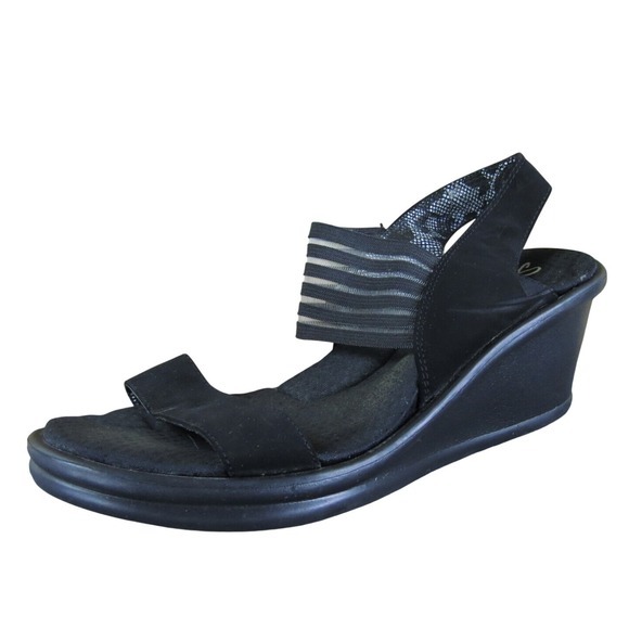 Skechers Shoes - Skechers Women's Memory Foam‎ Ankle Strap Black Fabric 9 Medium Gently Used 2025
